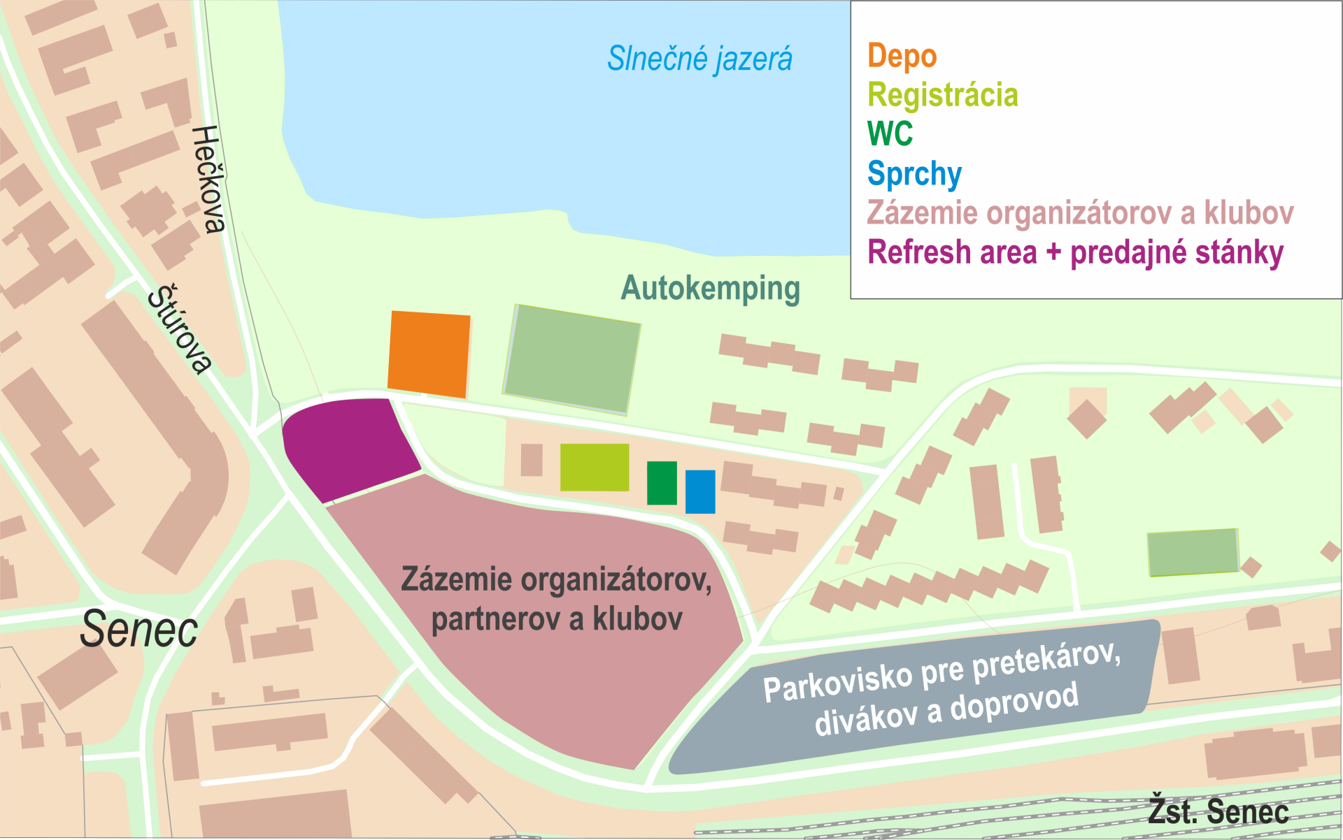 Triathlon Senec parkovanie